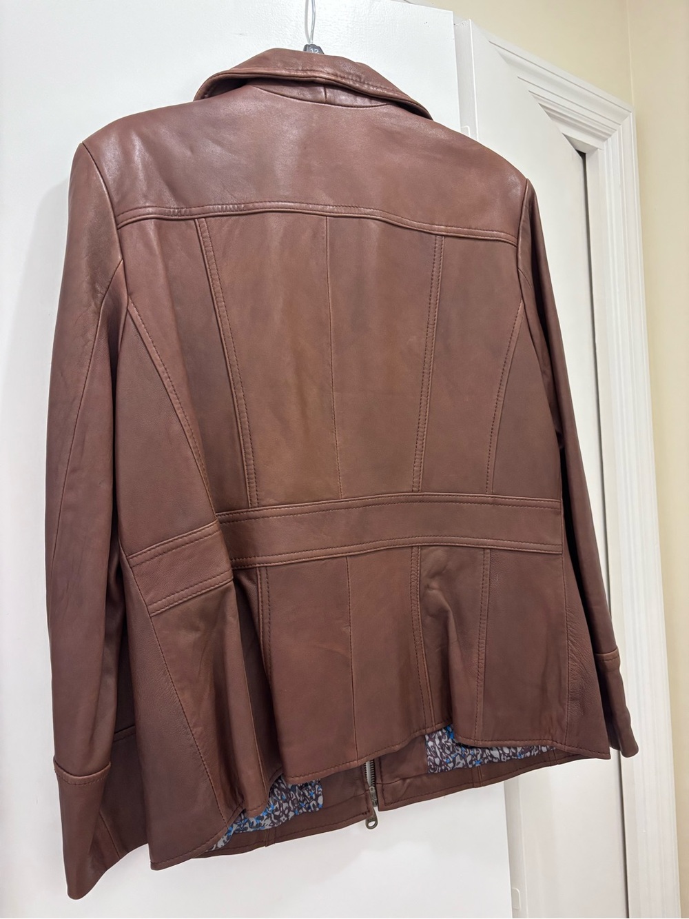 Marc New York Brown Leather Zip-Front Jacket - Picture 2 of 4